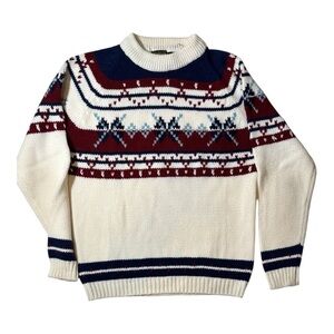 Vintage Alpine Mens Fair Isle Après Ski
Size XL Sweater Classic Preppy Grandpa
